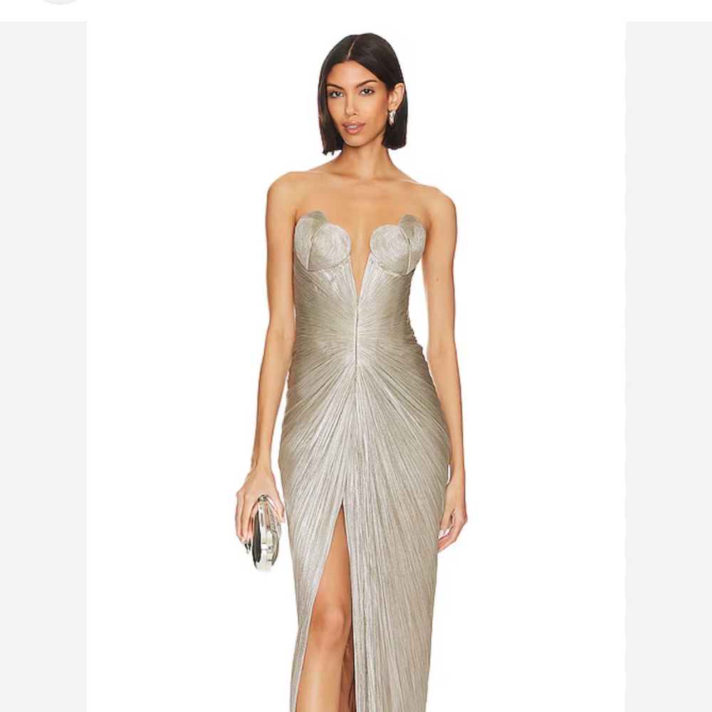 Reina Gown in Gunmetal MARIA LUCIA HOHAN